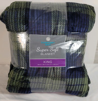 New - King Comfort Bay Super Soft Blanket. 108"&times;90"