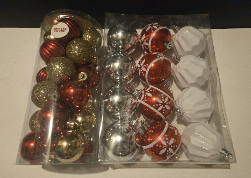 2 New | Shatter Proof Holiday Ornament Packs ( 30+ Total Ornaments )