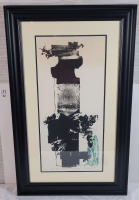 Artist Bert Kloezeman Numbered Artist Proof " Column for Penelope " Double Matted & Framed . Numbered 5 / 12 . Measures 20 1/4"&times;33 1/4"