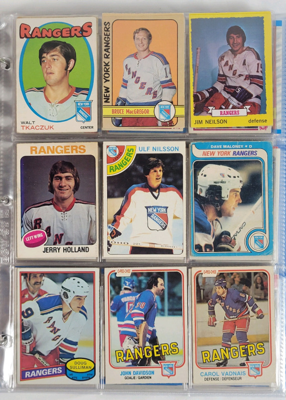 1971 - 2023 New York Rangers NHL Hockey Trading Card Singles , 207 Trading Cards