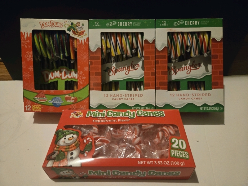 4 New | Holiday Candy Packs | Dum-Dum Candy Canes, Mini's & More! ( 56 Pcs Total )