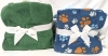 2 New Comfort Bay Kids' Throw & Neck Pillow Set : Dinosaur + Puppy | Throw Blanket 35" x 50" - 2