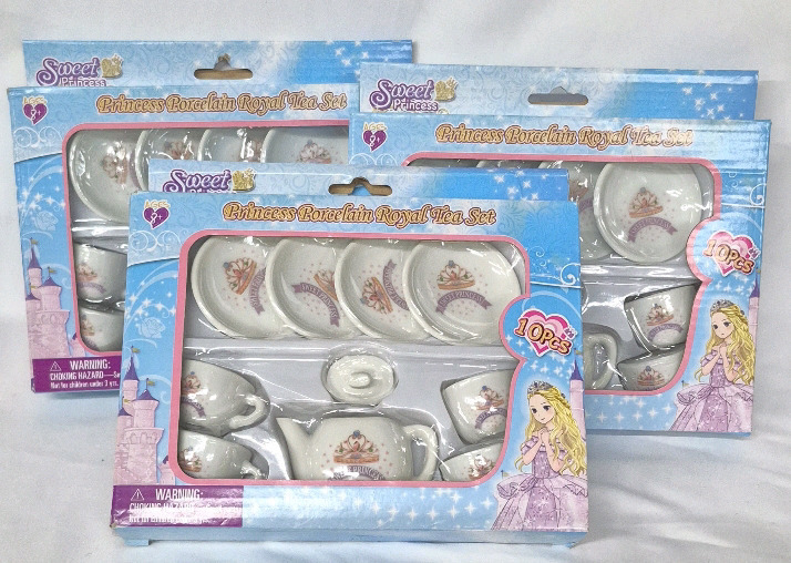 3 New Kid's Sweet Princess Royal Play Tea Sets