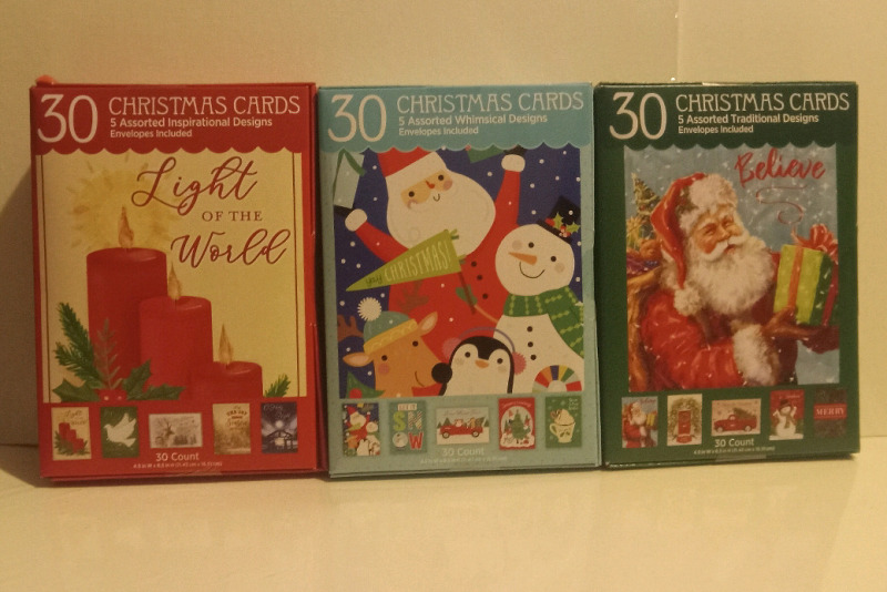 3pcks New | Variety Christmas Cards | 90 Total