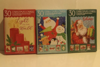 3pcks New | Variety Christmas Cards | 90 Total