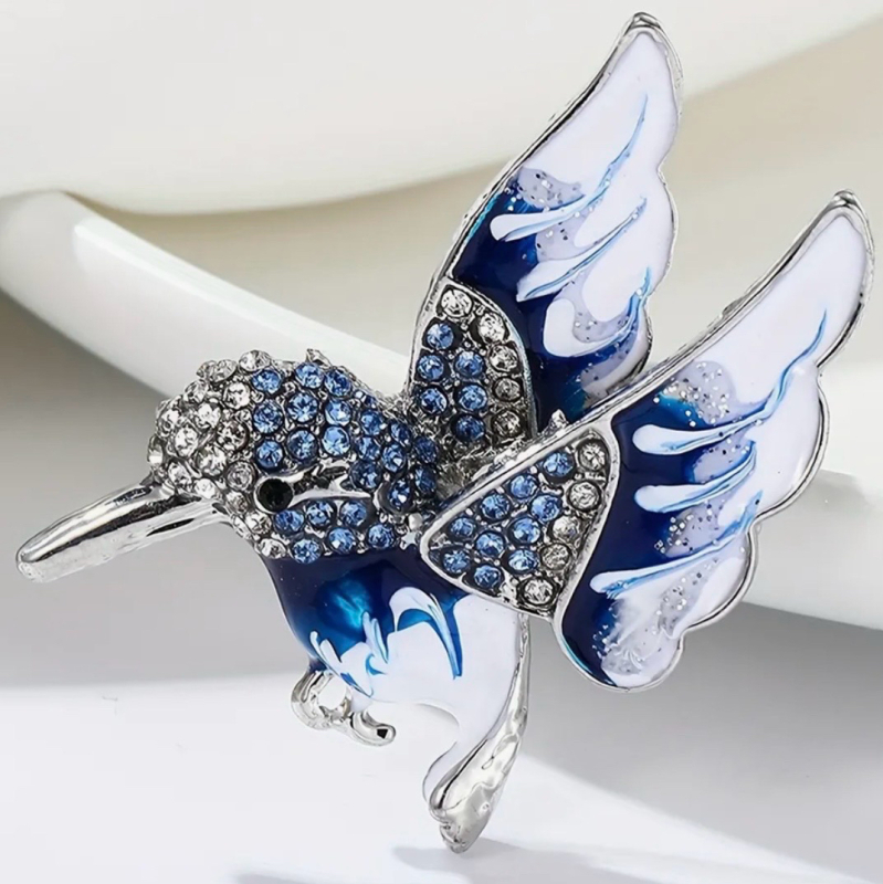 Elegant Swallow Brooch Sparkling Rhinestones <br/>1.5 x 1.75&rsquo;&rsquo;