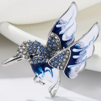 Elegant Swallow Brooch Sparkling Rhinestones <br/>1.5 x 1.75&rsquo;&rsquo;