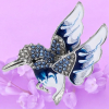 Elegant Swallow Brooch Sparkling Rhinestones <br/>1.5 x 1.75&rsquo;&rsquo; - 3