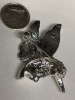 Elegant Swallow Brooch Sparkling Rhinestones <br/>1.5 x 1.75&rsquo;&rsquo; - 6