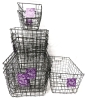 9 New Metal Wire Baskets : 3x XL, 1x Large, 3x Medium, 2x Small