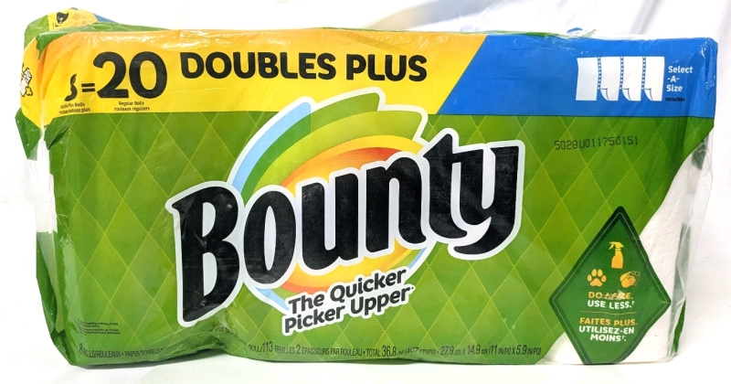 New BOUNTY Select-A-Size Paper Towels : 8 Double Rolls - 113 2-Ply Sheets per Roll