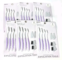 6 New Vivitar Dermaplaning Exfoliation Tools 4-Packs