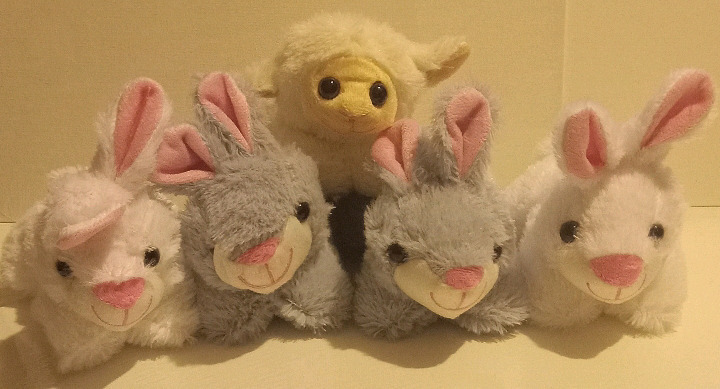 5 New | Absolutely Adorable Mini Stuffed Animals | 4 Bunnies & 1 Lamb