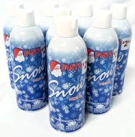 8 New SANTA SNOW Spray Cans - 283g ea