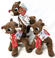 3 New Rudolph the Red Noses Reindeer Licensed Light-Up Animated Plushes | 11" Tall ea