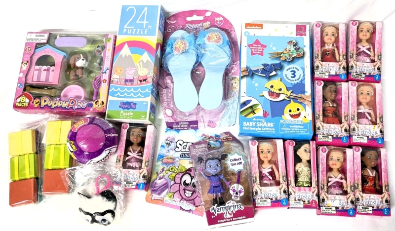 New Toys! 9x Imagine Angel 4" Dolls, Puppy Pet Playset, Scentos Grape Cloud Sand, Vampirina, Zuru 5-Surprise, Baby Shark Craft Kit, Peppa Pig Puzzle +