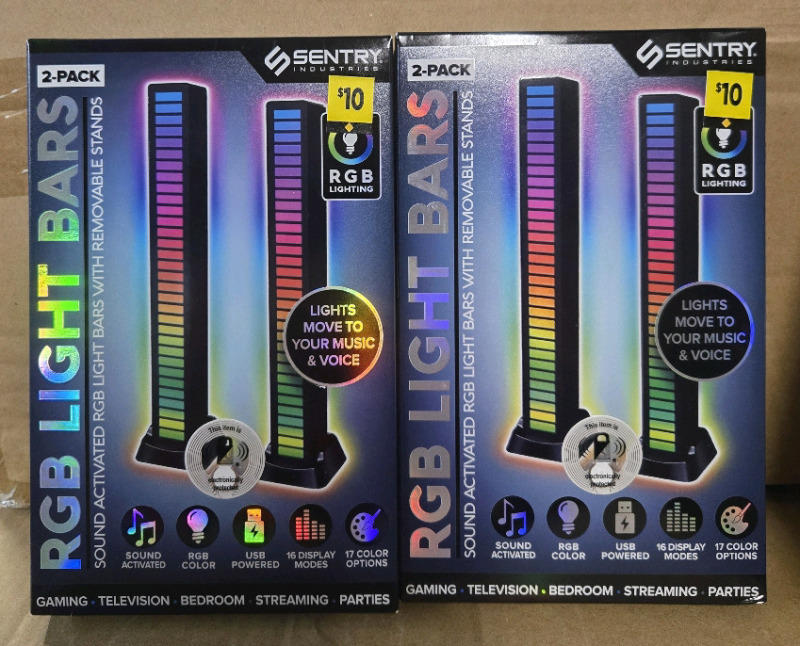 4 New | Sentry RGB Light Bars | Lights Move To Your Voice & Music