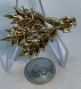 Elegant Lavender Rhinestone Brooch Glossy Green Stems Purple Green Rhinestones 1.7 x 1.25 Inch Approximate - 6