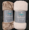 4 New Comfort Bay Embossed Throws , 50"&times;60" . Brown , White , Grey & Green - 2