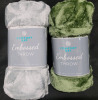 4 New Comfort Bay Embossed Throws , 50"&times;60" . Brown , White , Grey & Green - 3