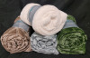4 New Comfort Bay Embossed Throws , 50"&times;60" . Brown , White , Grey & Green - 4