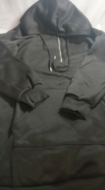 New | Size L Women's Extra Long Hoodie W/ Half Zipper