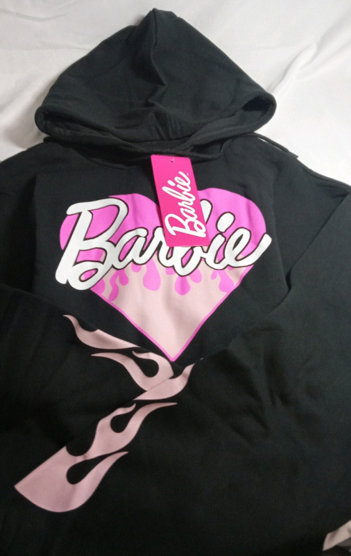New | Size XL Women's Mattel's Barbie Longsleeve Hoodie