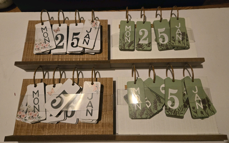 4 New | Wooden Flip Calendars | Great Gifts