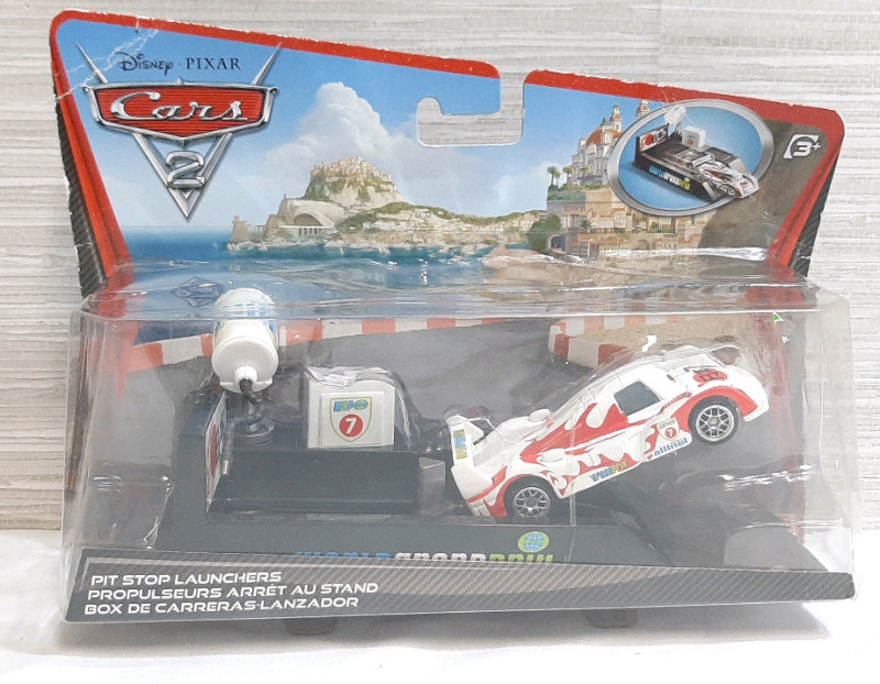 New Disney Pixar's Cars 2 Shu Todoroki Toy Car & Pit Stop Launcher from Mattel