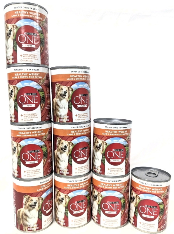 10 New PURINA ONE+Plus Tender Cuts in Gravy Healthy Weight Lb & Brown Rice Adult Dog Food - 368g ea | BB April 2026