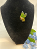 Elegant Bee Brooch Transparent Wings Crystal Inlay. 1.65 x 1.25 inch - 2