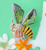 Elegant Bee Brooch Transparent Wings Crystal Inlay. 1.65 x 1.25 inch - 4