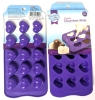 14 New Baked with Love Non-Stick Heart-Shaped Candy Chocolate Molds : 15 Hearts (1" x 1.15" ea) per Mold - 2