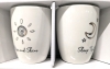 6 New Pairs of Matching Ceramic Mugs (350ml ea) : 5x "Rise and Shine" / "Sleep Tight" + "Happy" / "Together" - 2