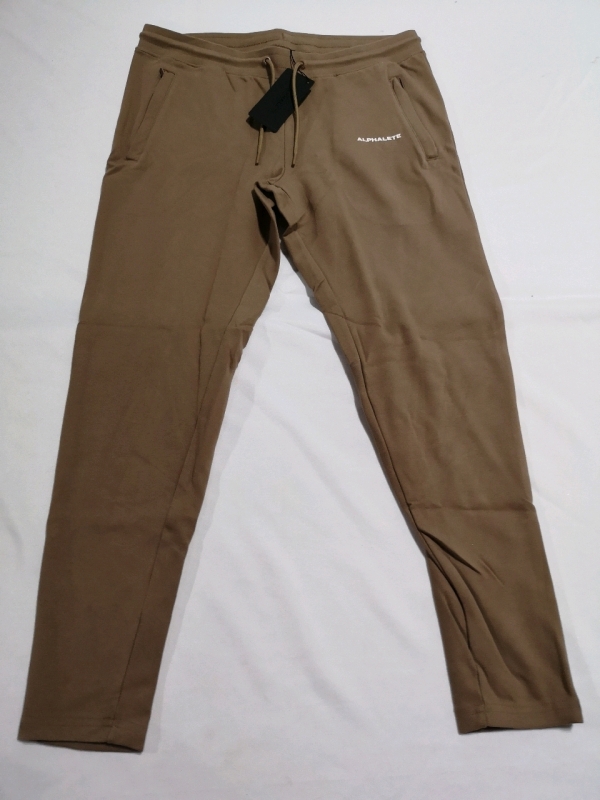 New ALPHALETE Men's Essential Core Jogger: Size XXL (Dark Tan)