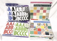 7 New Everyday Paper Scrapbooking Paper Pads & 17 New Sticko Make-Your-Own Sign Board Alphabet Letters