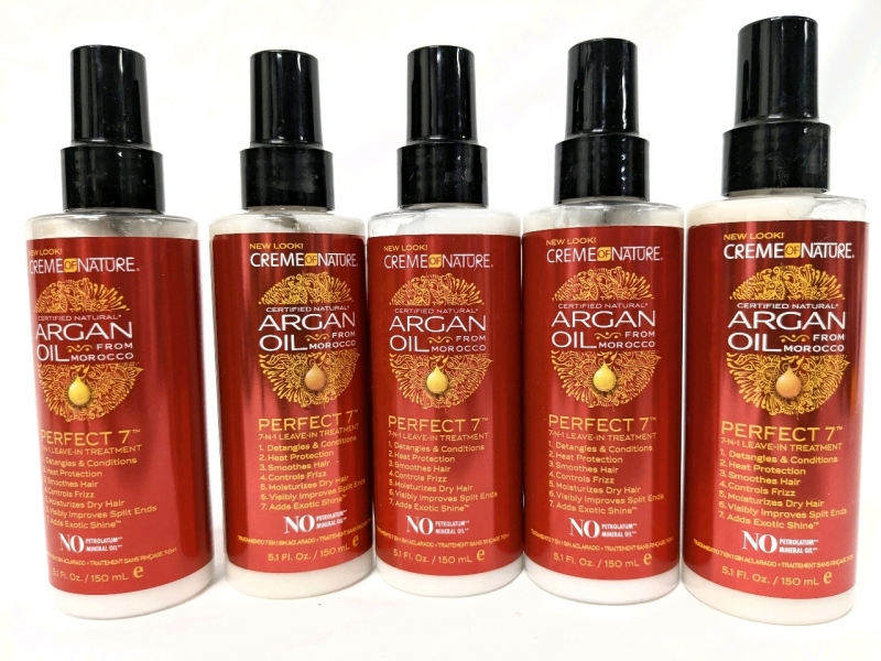5 New Argan Oil Morocco Perfect 7 7-in-1 Treatments - 150ml ea
