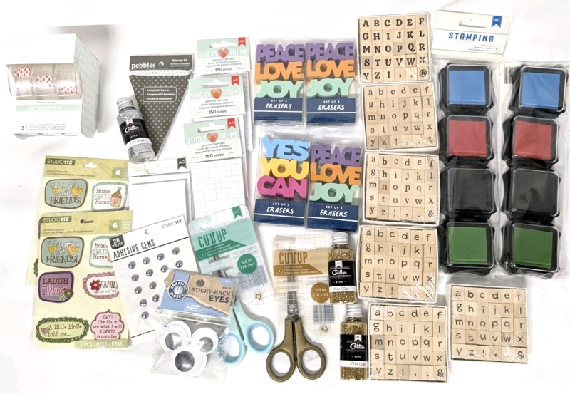 New Art & Office Supplies : Stamps, Ink Scissors, Adhesive Tabs, Glitter, Tape, Stickers & More