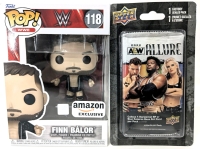 New UPPER DECK 2022 All Elite Wrestling ALLURE 6-Card Booster Pack & New Funko Pop WWE #118 Finn B&aacute;lor Vinyl Figure
