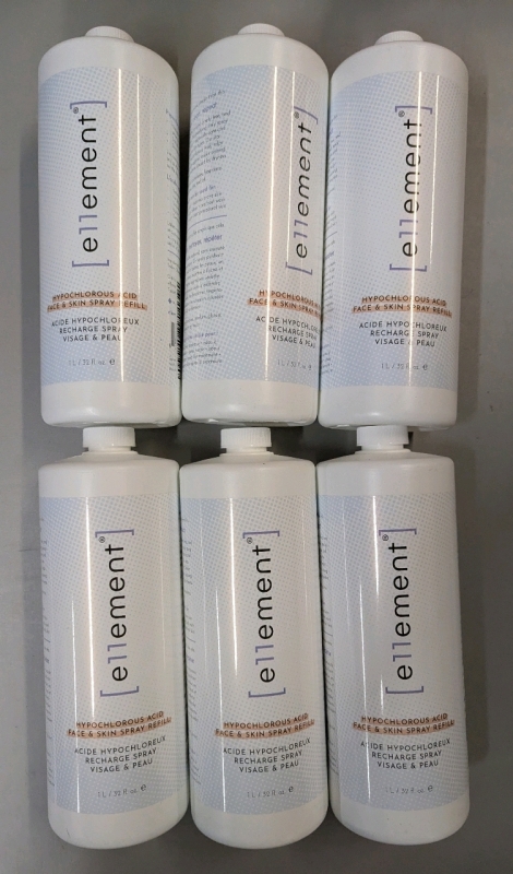 6 New | E11ement Hypochlorous Face & Skin Acid Spray 1L Refill