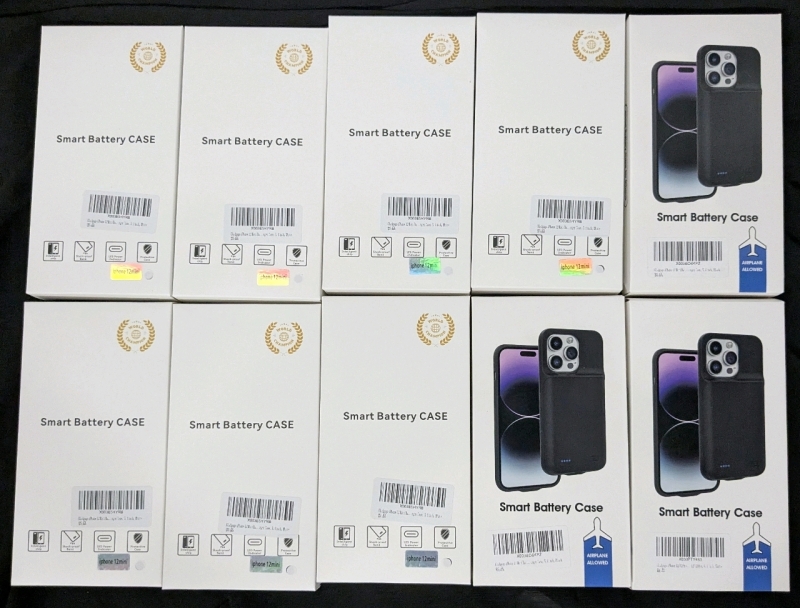 9 New iPhone 12 Mini + 1 iPhone 12/12 Pro Smart Battery Phone Cases | Over $100 Value