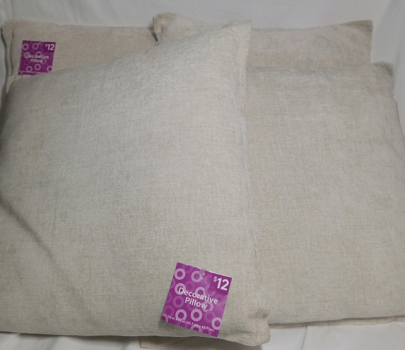 4 New | Decorative Pillows | All Measure 18x18"