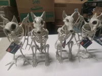 4 New | Fake Skelatal Dog & Owl Decor | Tallest Measures 1ft