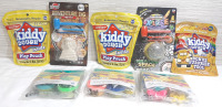 Lot of Kids Toys, Including Small Tubs of Play-Doh, Bags of Kiddy Dough & Clay Digging Toys