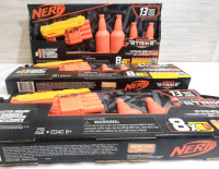 3 New Nerf Alpha Strike Fang QS-4 Targeting Set, Includes 8 Foam Darts Each, 24 Darts in Total
