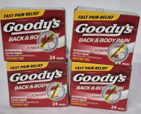 96 New Goody's Acetaminophen Aspirin Back & Body Pain Relief Powder - Caffeine Free Exp 04/2026
