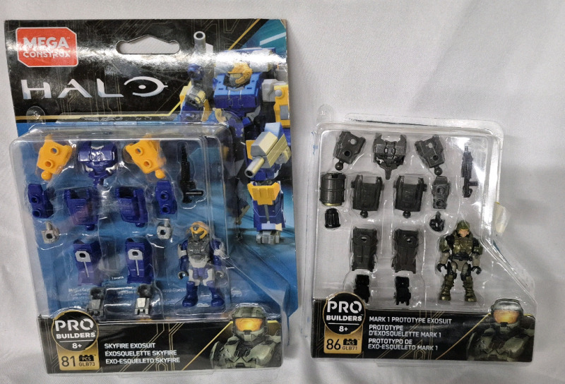 2 New Halo Mega Construx Toys - Pro Builders for 8yrs+