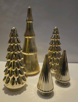 5 New | Gold Decorative Table Top Decor | Tallest Tree Measures 13" Tall