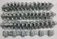 1 3/8" Pipe Size 2.5" Steel Surface Mount U-Brackets , 48 Brackets - New