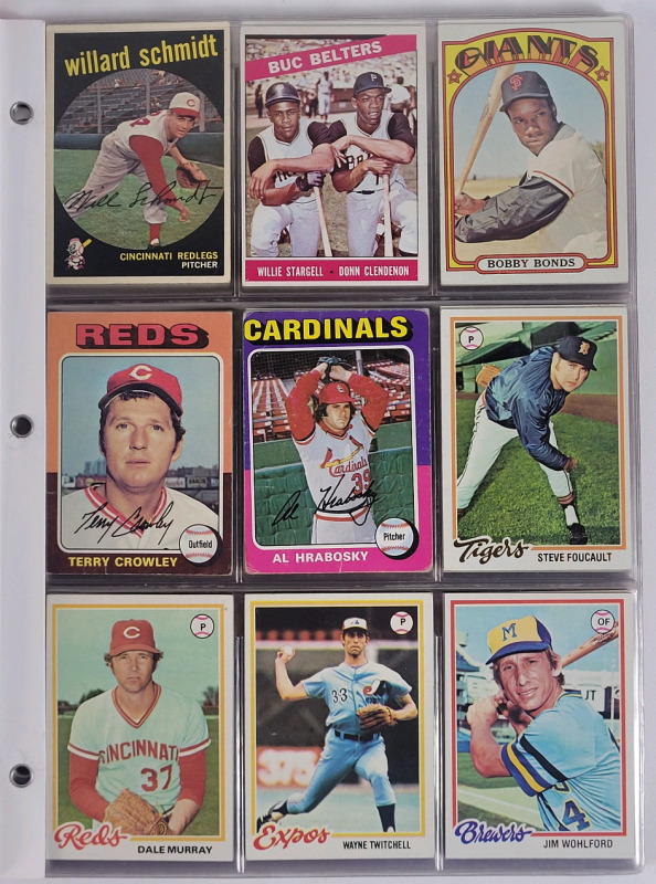 1959 , 1966 & 1972 - 1991 Topps MLB Baseball Trading Card Singles , 108 Trading Cards